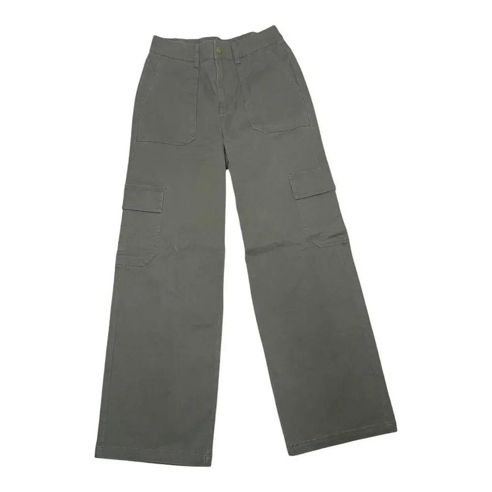 Nwot wild fable green cargo Wide leg pants Small - Picture 3 of 5